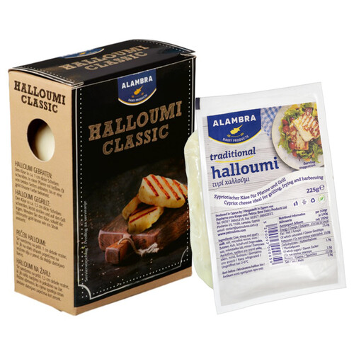 ALAMBRA Queso halloumi mezcla de leche vaca, cabra y oveja ALAMBRA 225 g.