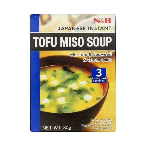 S&B Sopa miso japonesa de tofu S&B 30 g.