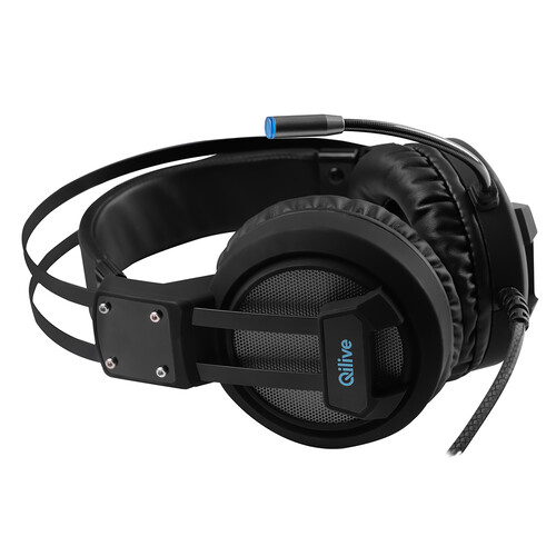 Auriculares gaming QILIVE Q.3351, micrófono, control de volumen, cable 2,1m., conexión Usb.