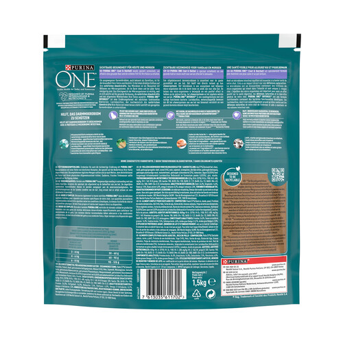 PURINA One Alimento para gatos adultos rico en pollo 1,5 kg.