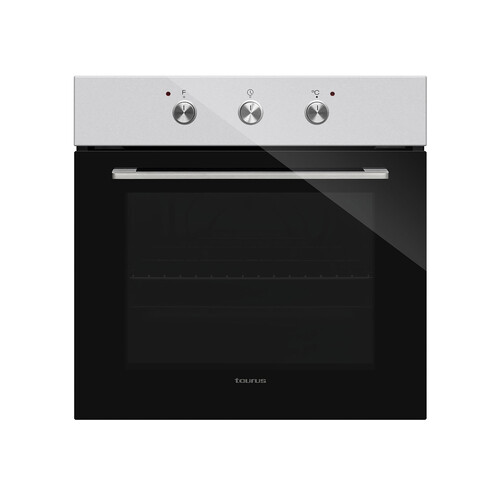 Horno multifunción TAURUS HS576IXM, negro, capacidad: 76L, clasificación energética: A, A: 59,5cm, H: 59,5cm, F: 57,5cm. 