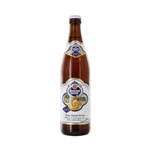 SCHNEIDER WEISSE Cerveza Alemana turbia de Importación botella 50 cl.