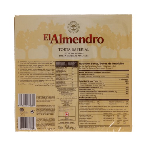 EL ALMENDRO Torta imperial de turrón duro 200 g.