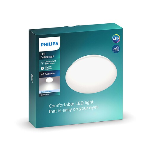 Plafón led 17W, diámetro 32cm, luz blanca 4000K, 1900 lumen, PHILIPS.