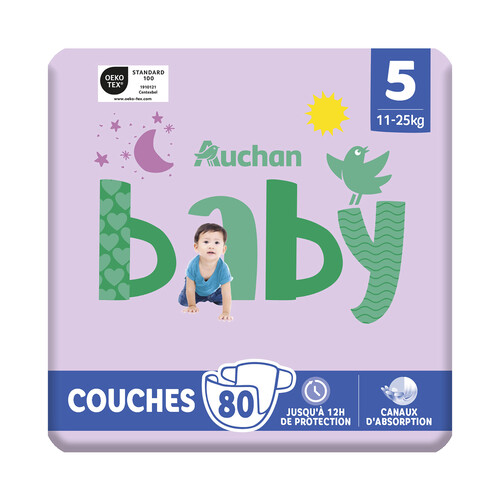 PRODUCTO ALCAMPO Baby Pañales talla 5 (11-25 kg) 80 uds.