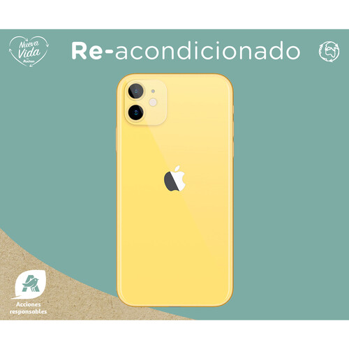 Apple iPHONE 11 64GB amarillo (REACONDICIONADO), pantalla 15,4cm (6,1).