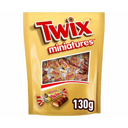 Mini barritas de chocolate con caramelo TWIX 130 gr,