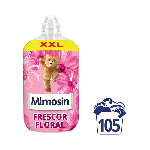 MIMOSÍN Frescor floral Suavizante concentrado con potenciadores de la fragancia 1890 ml, 105 lavados.