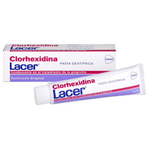 LACER Pasta de dientes coadyudante en el tratamiento de la gingivitis LACER Clorhexidina 75 ml.