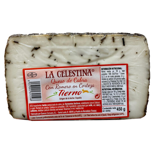 LA CELESTINA Queso de cabra al romero 1/2 pza 450 g.