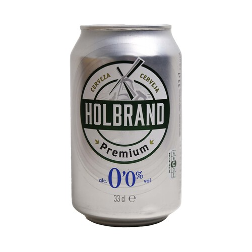 HOLBRAND Cerveza sin alcohol Lata 33 cl.