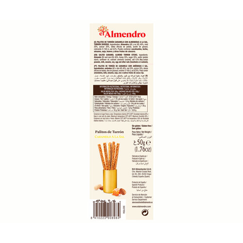 EL ALMENDRO Palitos de turron 50 g.