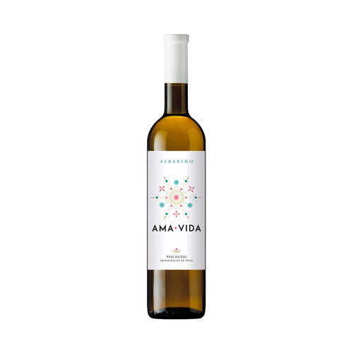 AMA VIDA  Vino blanco albariño con D.O. Rías Baixas botella 75 cl.