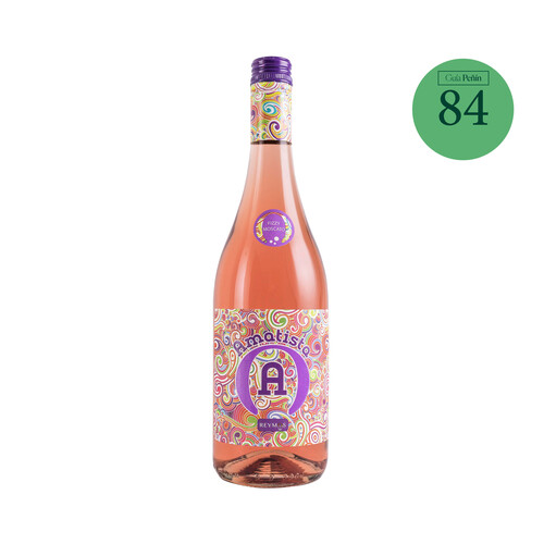 AMATISTA Vino rosado frizzante moscato con D.O. Valencia botella 75 cl.