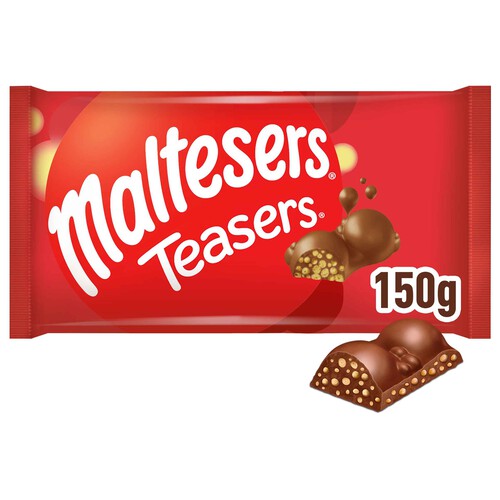 MALTESERS Teasers Tableta de chocolate relleno de frutos secos 150 g.