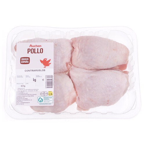 AUCHAN Contramuslos de pollo 4 uds. Producto Alcampo