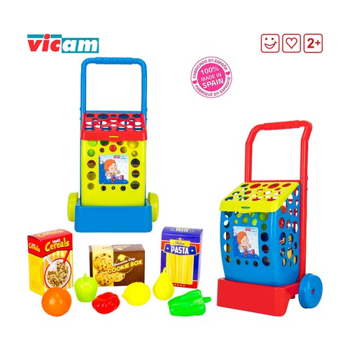 Carrito de compra con alimentos, VICAM.