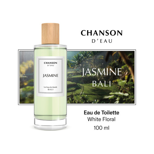 CHANSON D´EAU Bali Eau de toilette para mujer con aroma a jazmín y vaporizador en spray 100 ml.