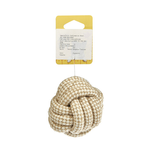 PRODUCTO ALCAMPO Juguete para perro con forma de nudo de cuerda de 9 cm.