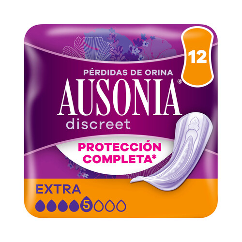 AUSONIA Discreet Compresas extra para perdidas de orina 12 uds.