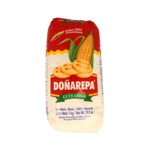 DOÑA AREPA Harina maiz precocida blanca 1,1 kg