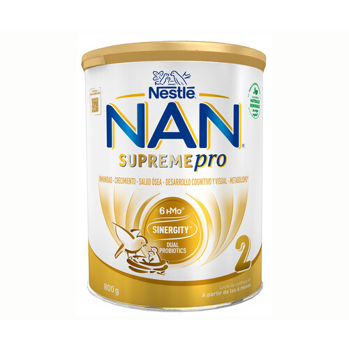 NAN Leche en polvo de continuación, a partir de 6 meses NAN Supreme pro 2 800 g.