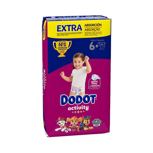 DODOT Activity Pañales talla 6+ (+14 kg) 44 uds.