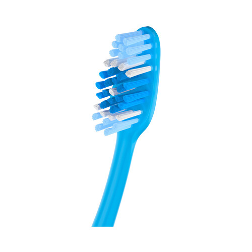 COLGATE Premier white Cepillo de dientes medio que ayuda a eliminar las manchas superficiales.