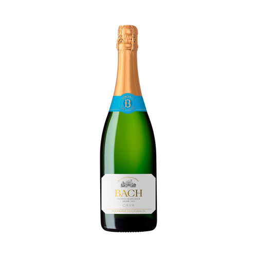 BACH Cava semiseco suave, elaborado según el método tradicional BACH botella de 75 cl.