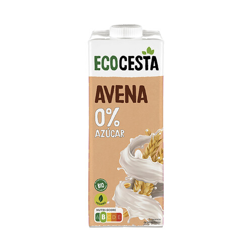 ECOCESTA Bebida de avena ecológica, sin azúcar y aptas para veganos 1 l.