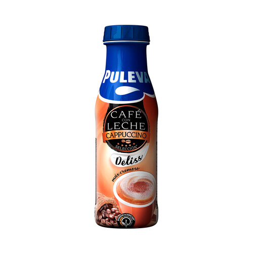 PULEVA Bebida láctea de café con leche (cappucino cremoso), elaborado sin gluten Deliss 220 ml.