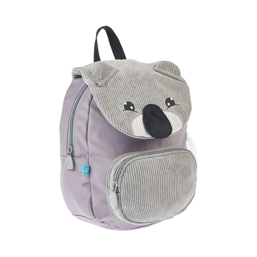 Mochila preescolar KOALA, color gris, ALCAMPO.