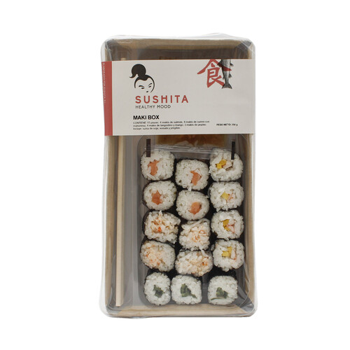 SUSHITA Bandeja con 15 makis variados SUSHITA 200 g.