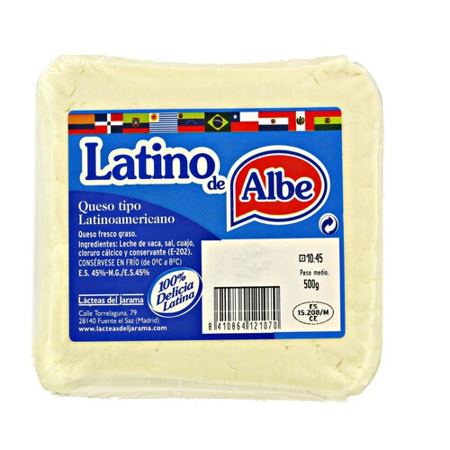 LATINO Queso fresco LATINO de ALBE 500 g.