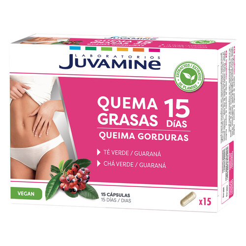 JUVAMINE Quema grasas de té verde y guaraná 15 dias 15 uds.