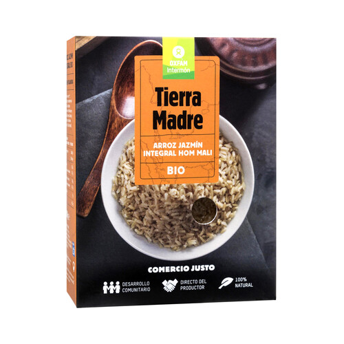 Arroz integral jazmín hom mali ecológico INTERMÓN OXFAM TIERRA MADRE 500 g.