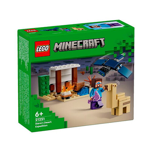 LEGO Minecraft la expedición de Steve al desierto, figura y accesorios.