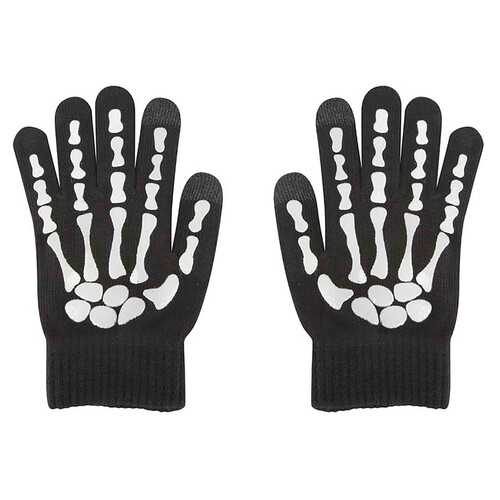 Guantes Halloween, negro, tamaño: 12x17,5