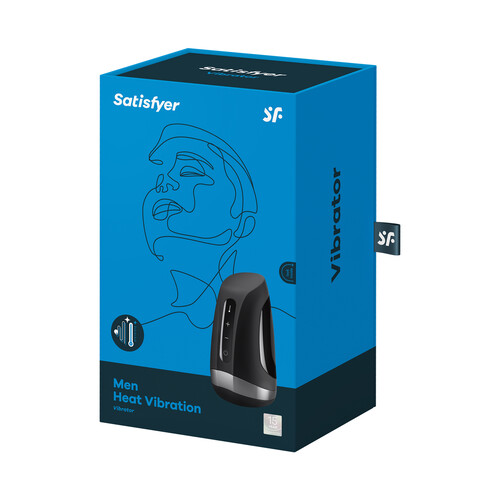 SATISFYER Vibrador masculino con más de 70 modos diferentes y función calor SATISFYER Men heat.