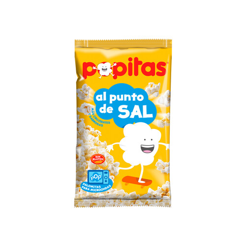 POPITAS Palomitas de maíz de sabor natural con sal para microondas de Borges POPITAS paquete de 100 g.