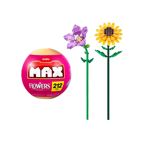 Cápsula ZURU Max Premium Flowers, Bloques de construcción de modelos surtidos, 204 piezas.