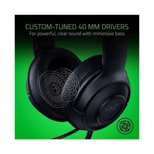 Auriculares Gaming RAZER Kraken X Lite, Sonido envolvente 7.1.