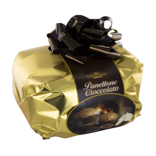 GRAN DUCALE Panettone con gotas de chocolate relleno de crema de chocolate 750 g.