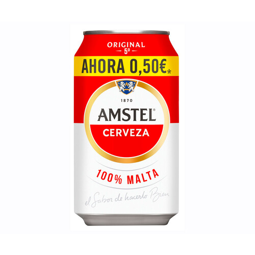 AMSTEL Cerveza lata 33 cl