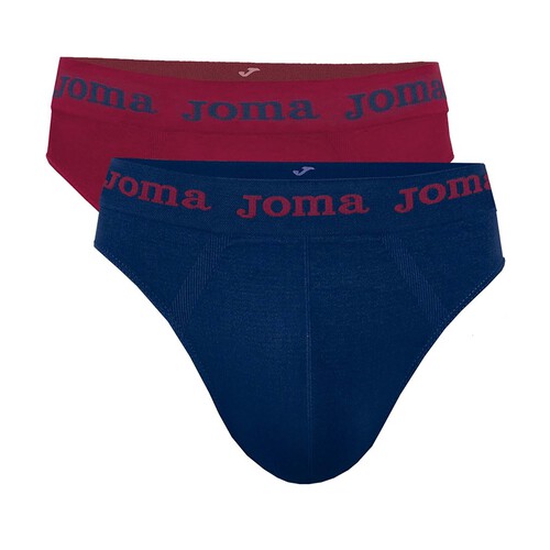 Lote de 2 slips sin costuras de microfibra para hombre JOMA, talla M.