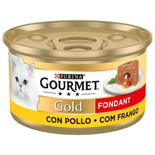 PURINA GOURMET Latita de comida húmeda con pollo fondant PURINA GOURMET GOLD 85 g.