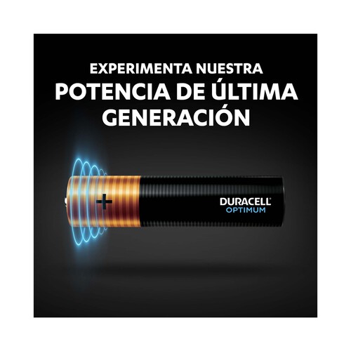 Pack de 4 pilas alcalinas AAA, LR03, 1,5V, DURACELL Optimum.