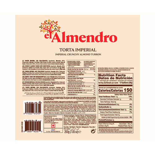 EL ALMENDRO Torta imperial sin azúcar 200 g