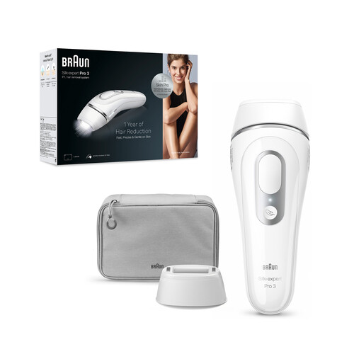 Depiladora de luz pulsada Silk-expert Pro 3 PL3020, 3 niveles, BRAUN. 