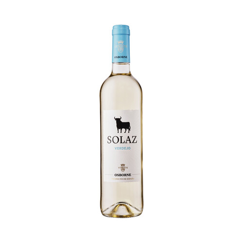 SOLAZ Vino blanco con I.G.P Vinos de la Tierra de Castilla La Mancha botella 75 cl.